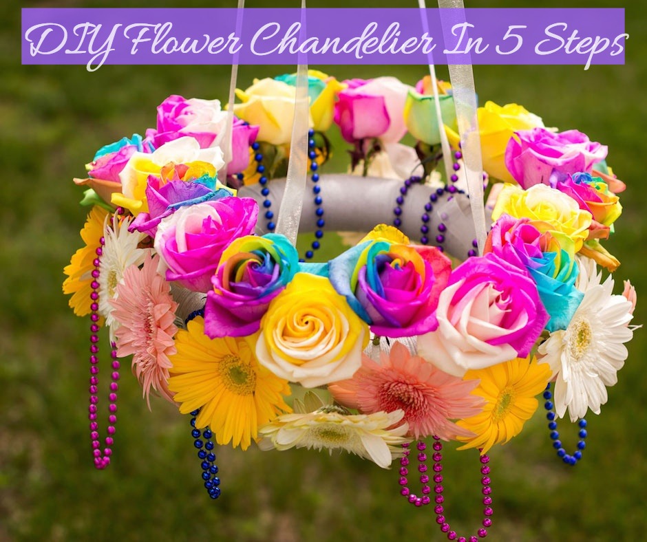 DIY: A Stunning Flower Chandelier in 5 Steps
